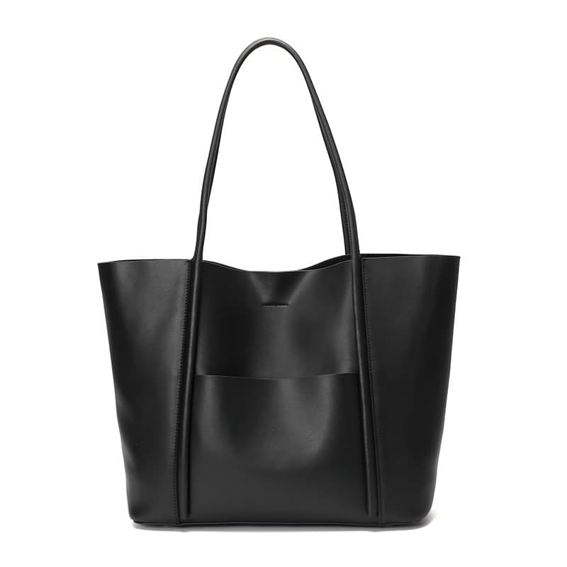 Structured Leather Tote Bag